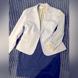 Jacket and skirt blue & navy